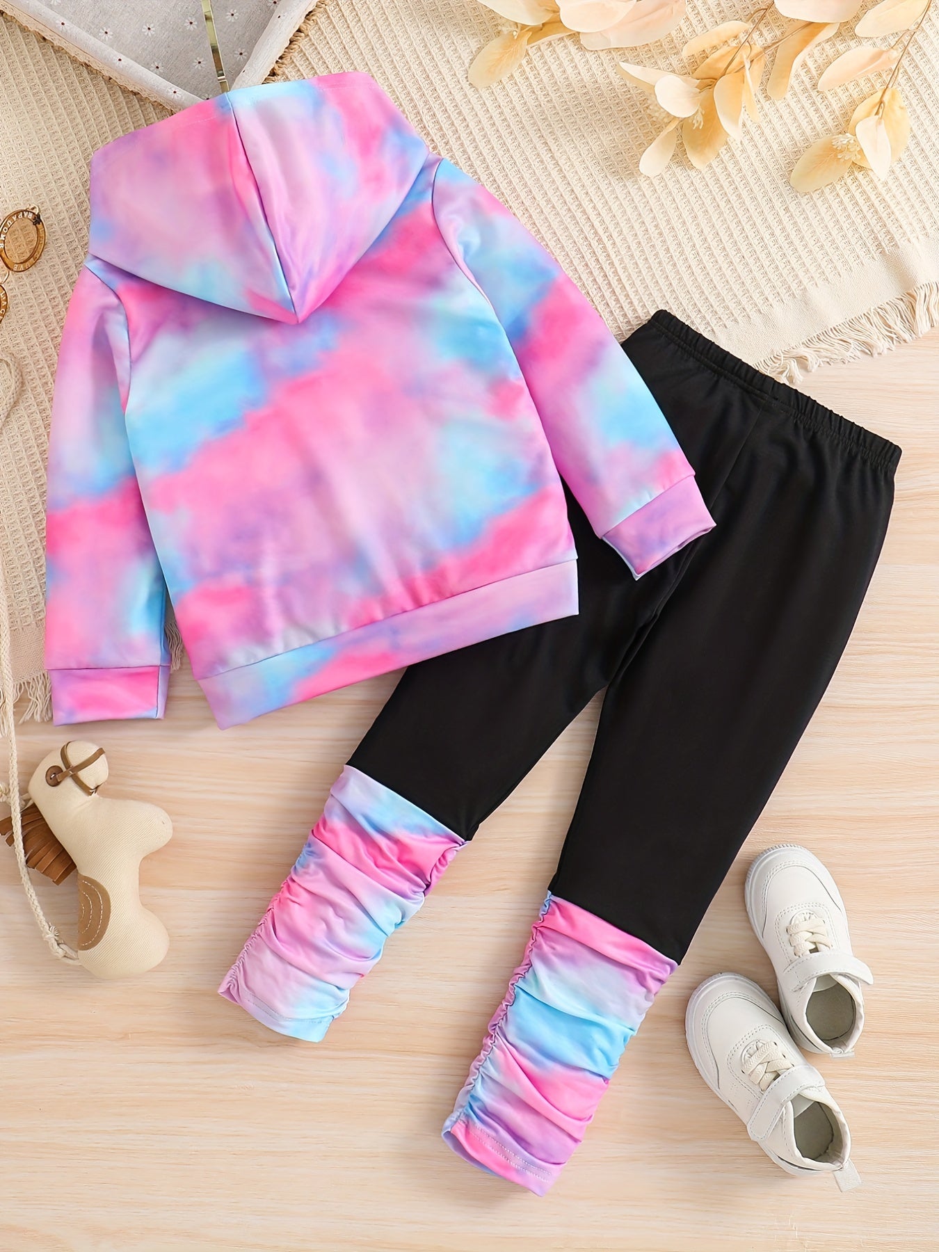 2-Piece Girl's Cartoon Unicorn Print Hoodie and Pants Set - Kids' Casual Pant Sets for Spring and Fall - Soft, Comfy, and Adorable Outfits for Little Girls
