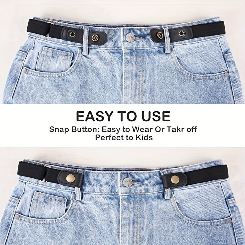 1pc Adjustable Comfort Belt for Boys - Soft, Elastic, No Buckle Design, Easy to Wear, Perfect Gift for Kids, Ideal for Casual Daily Use