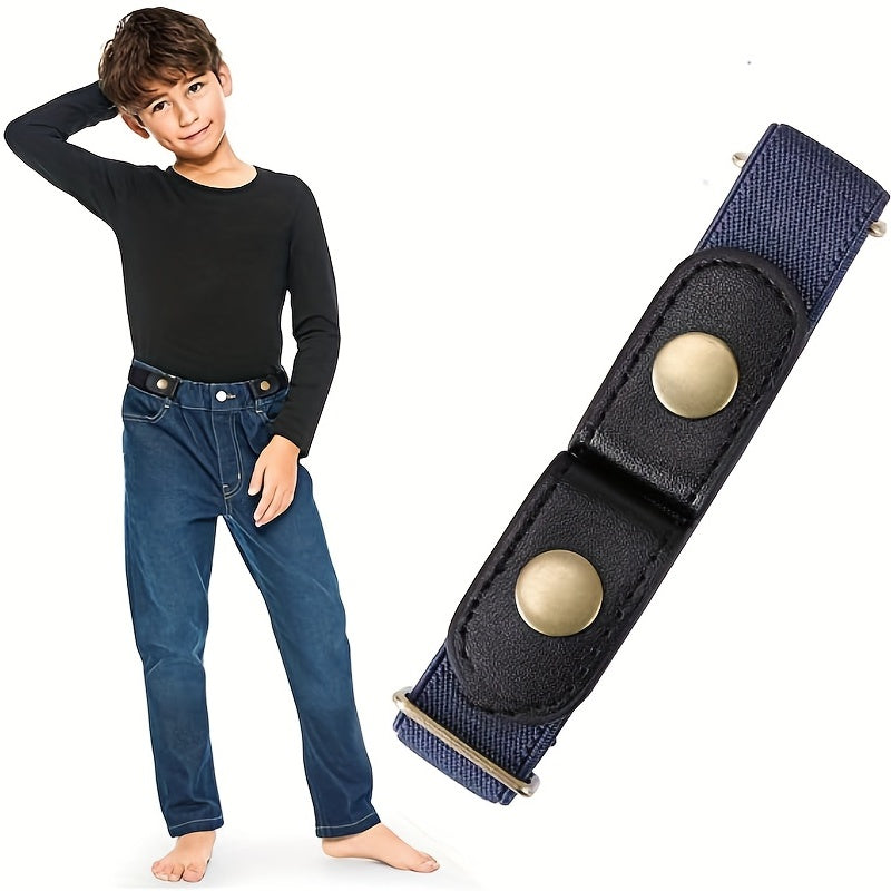 1pc Adjustable Comfort Belt for Boys - Soft, Elastic, No Buckle Design, Easy to Wear, Perfect Gift for Kids, Ideal for Casual Daily Use