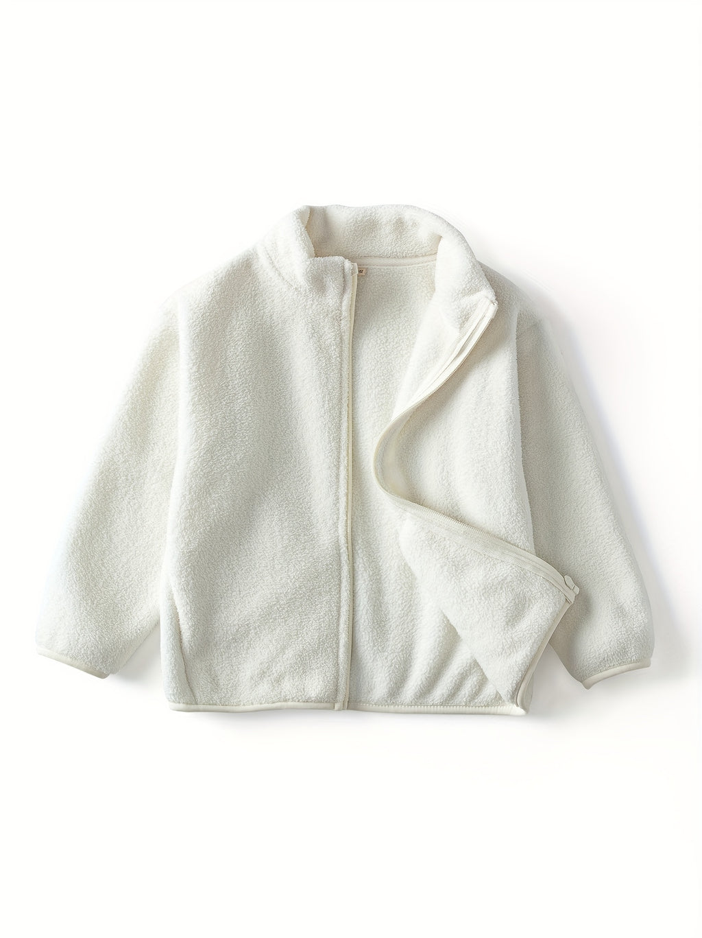 Cozy Kids' Polar Fleece Jacket - Soft, Warm, and Casual Stand Collar Design for Girls and Boys - Perfect for Fall and Winter Outdoor Play