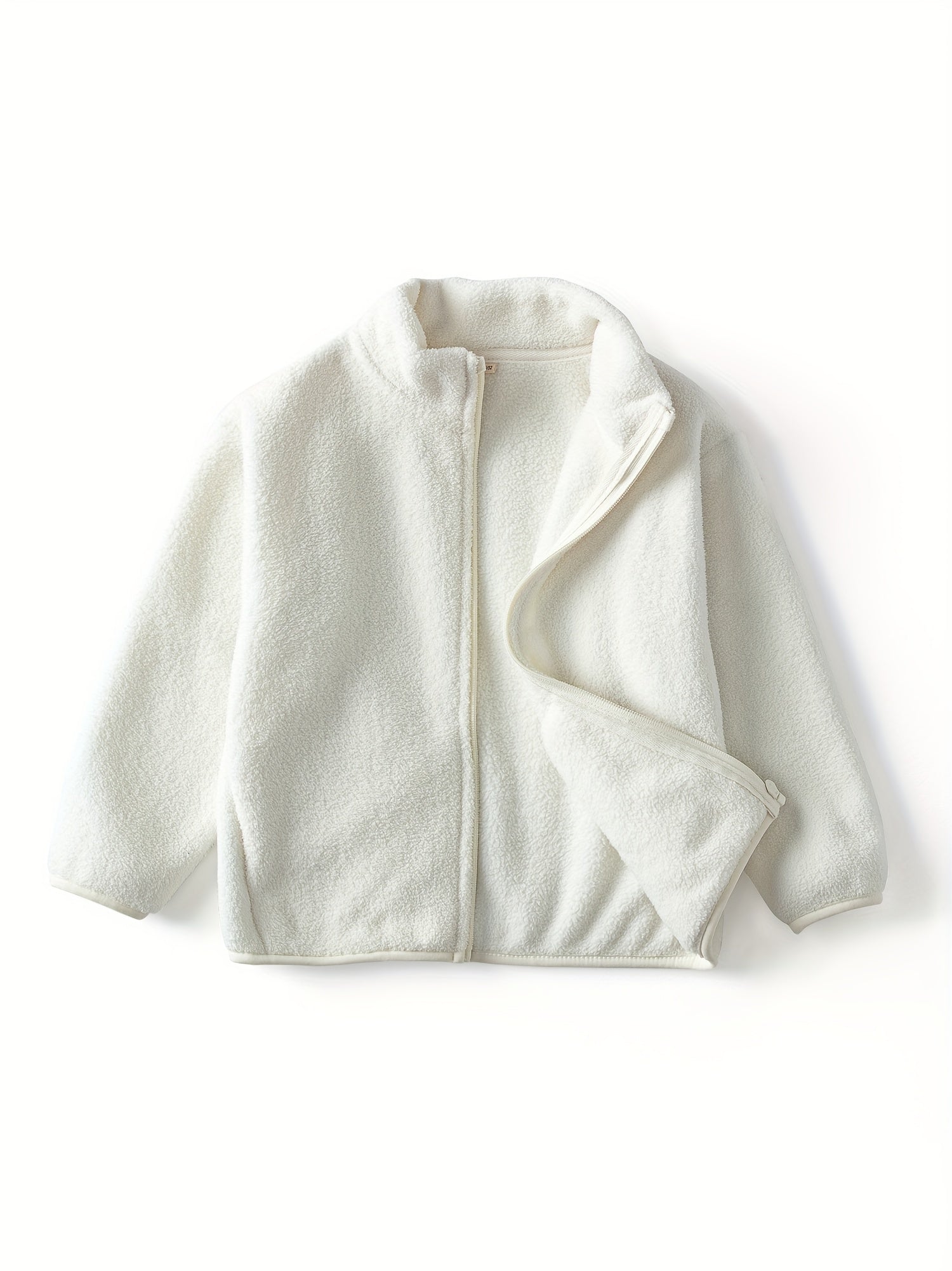Cozy Kids' Polar Fleece Jacket - Soft, Warm, and Casual Stand Collar Design for Girls and Boys - Perfect for Fall and Winter Outdoor Play