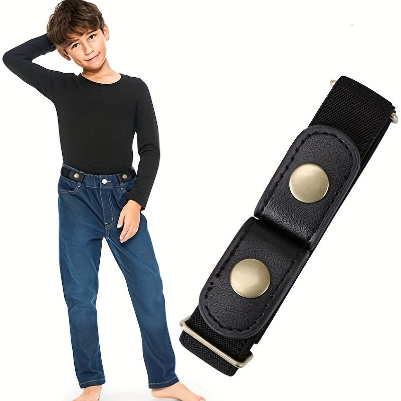 1pc Adjustable Comfort Belt for Boys - Soft, Elastic, No Buckle Design, Easy to Wear, Perfect Gift for Kids, Ideal for Casual Daily Use