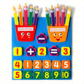 Learning Numbers Felt Board for Toddlers,Counters for Kids Preschool Math,Math Games Manipulatives Kindergarten, Counting Toy for Kids