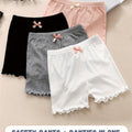 4pcs 4 Pack Bowknot Elastic Waist Girl Boy Shorts, Breathable Kids Underwear