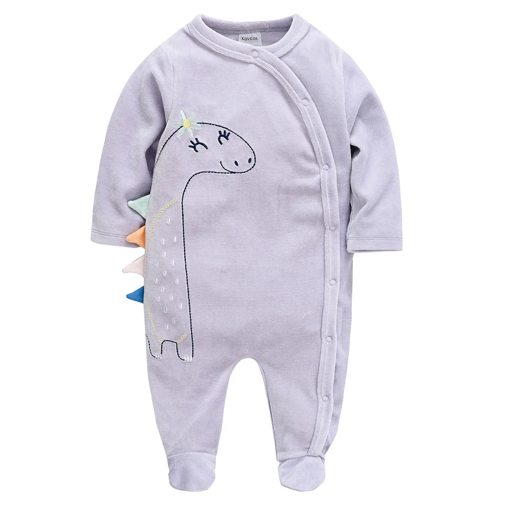 New Winter Baby Rompers Velvet Warm Clothes Boys Pajamas Velour Girls Roupas Kids Menino Overalls Jumpsuit Costumes For 0-12M