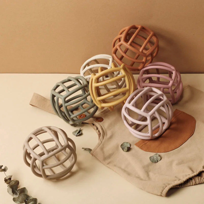 1pc Baby Silicone rodent Toy Ball Suitable BPA Free Baby Teething Chew Silicone Beads DIY Teething Necklace Toys