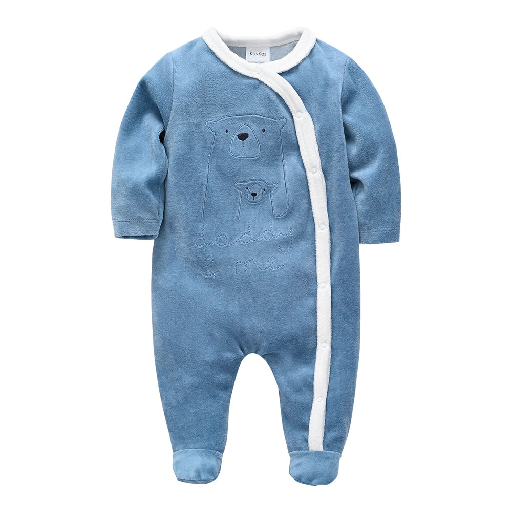 New Winter Baby Rompers Velvet Warm Clothes Boys Pajamas Velour Girls Roupas Kids Menino Overalls Jumpsuit Costumes For 0-12M