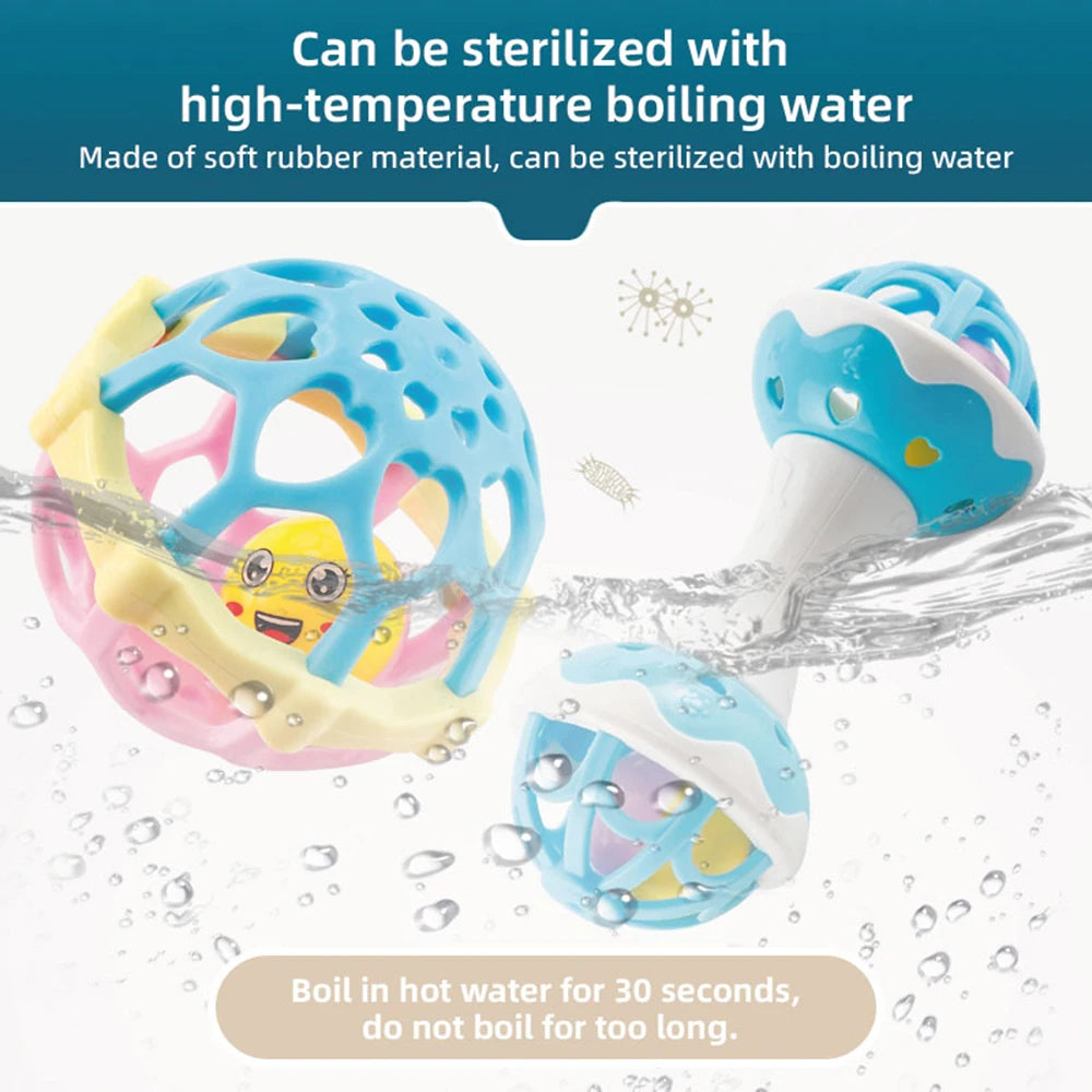 "JOUET"  hochet, jouet d'éveil sensoriel et de motricité fine, convient aux enfants de 3 à 12 mois.