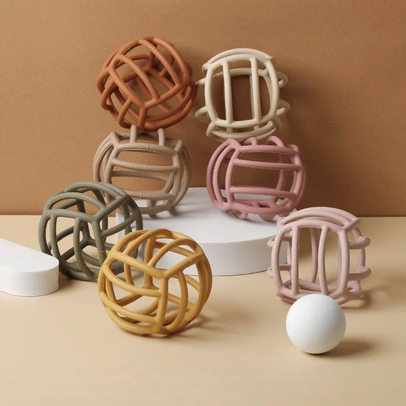 1pc Baby Silicone rodent Toy Ball Suitable BPA Free Baby Teething Chew Silicone Beads DIY Teething Necklace Toys