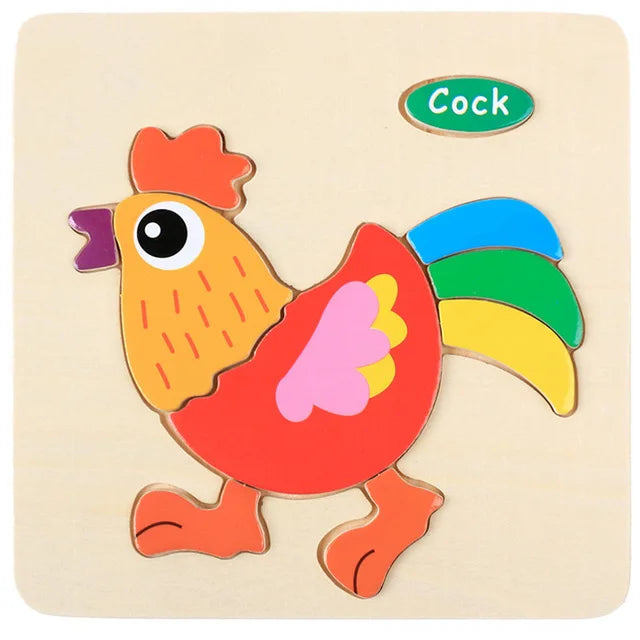 "JOUET" Jouets pour bébés : Puzzle 3D en bois, jeu éducatif pour enfants