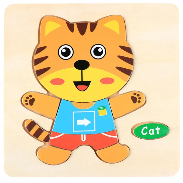 "JOUET" Jouets pour bébés : Puzzle 3D en bois, jeu éducatif pour enfants