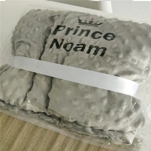 "SPECIAL RAMADAN" Couverture de bébé personnalisée avec nom pour nouveau-nés garçons et filles, couverture de poussette de berceau en polaire Minky personnalisée, cadeau