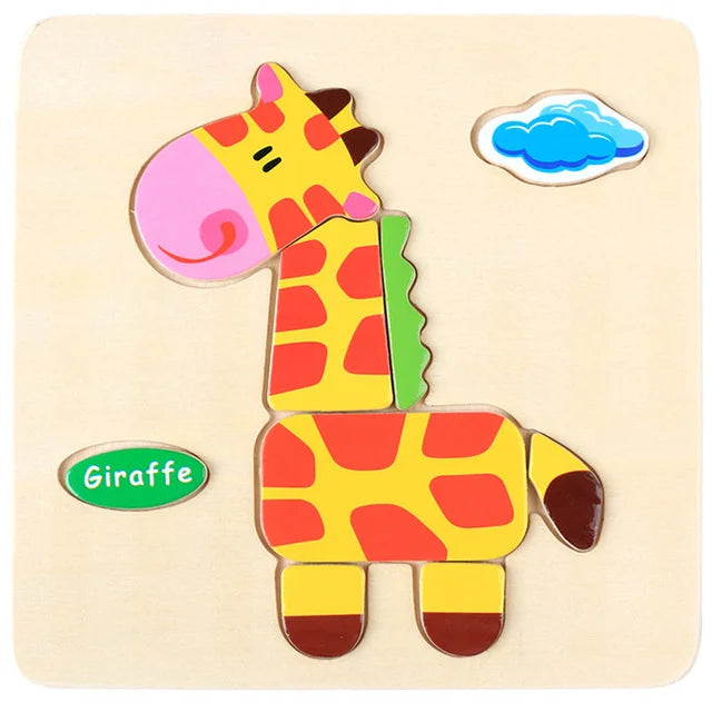 "JOUET" Jouets pour bébés : Puzzle 3D en bois, jeu éducatif pour enfants