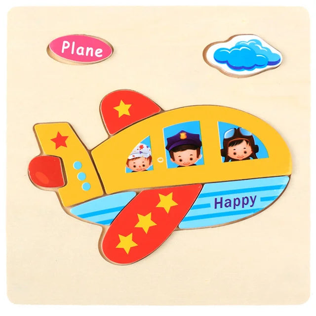 "JOUET" Jouets pour bébés : Puzzle 3D en bois, jeu éducatif pour enfants