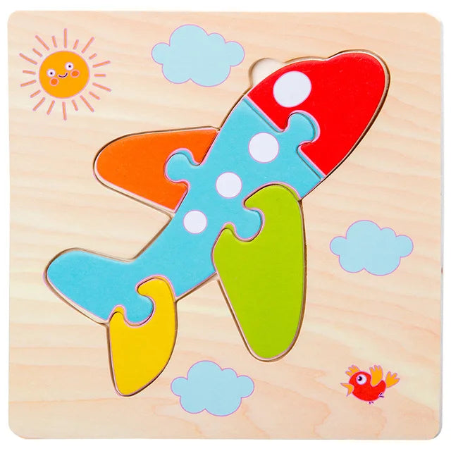 "JOUET" Jouets pour bébés : Puzzle 3D en bois, jeu éducatif pour enfants
