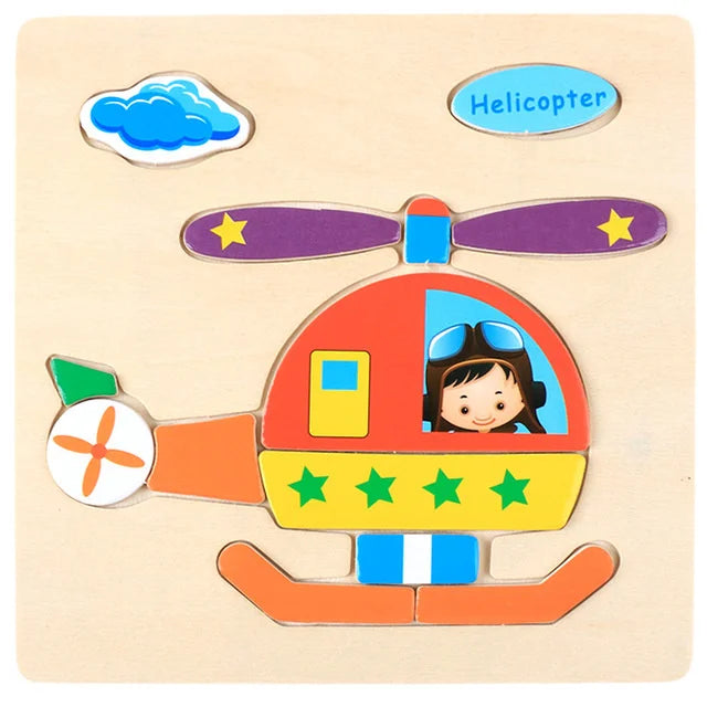 "JOUET" Jouets pour bébés : Puzzle 3D en bois, jeu éducatif pour enfants