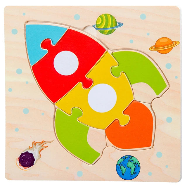 "JOUET" Jouets pour bébés : Puzzle 3D en bois, jeu éducatif pour enfants