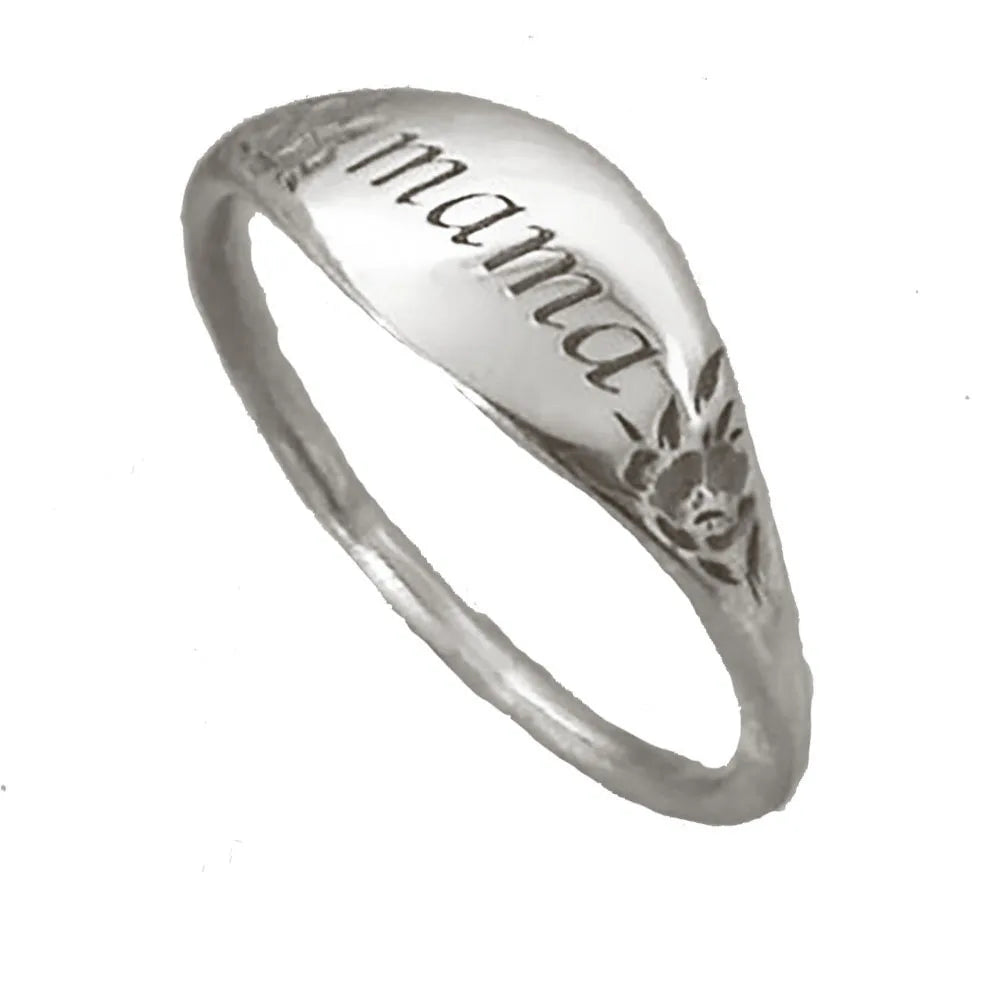"BIJOUX" Bague « Mama » bague simple avec inscription, bijou pour femme
