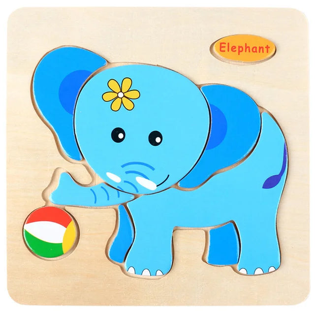 "JOUET" Jouets pour bébés : Puzzle 3D en bois, jeu éducatif pour enfants