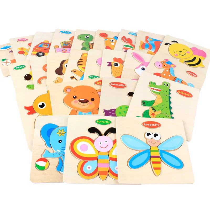 "JOUET" Jouets pour bébés : Puzzle 3D en bois, jeu éducatif pour enfants