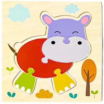 "JOUET" Jouets pour bébés : Puzzle 3D en bois, jeu éducatif pour enfants