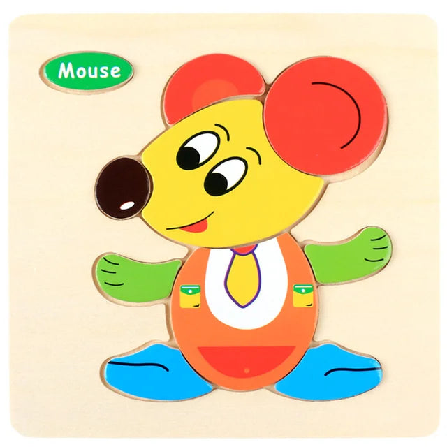 "JOUET" Jouets pour bébés : Puzzle 3D en bois, jeu éducatif pour enfants