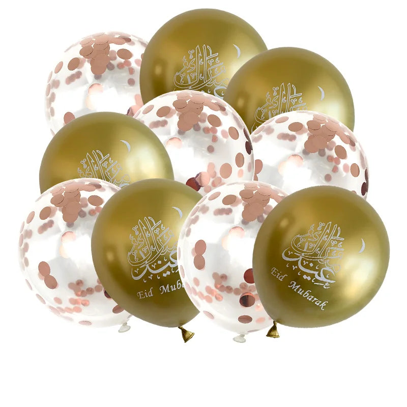 "SPECIAL RAMADAN" 10 pièces Eid Mubarak ballons en Latex ballons Ramadan Kareem décoration Ramadan Mubarak musulman islamique Festival fête bricolage décorations