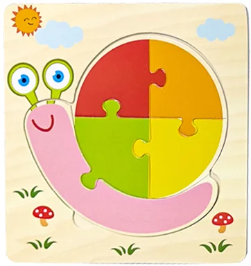 "JOUET" Jouets pour bébés : Puzzle 3D en bois, jeu éducatif pour enfants
