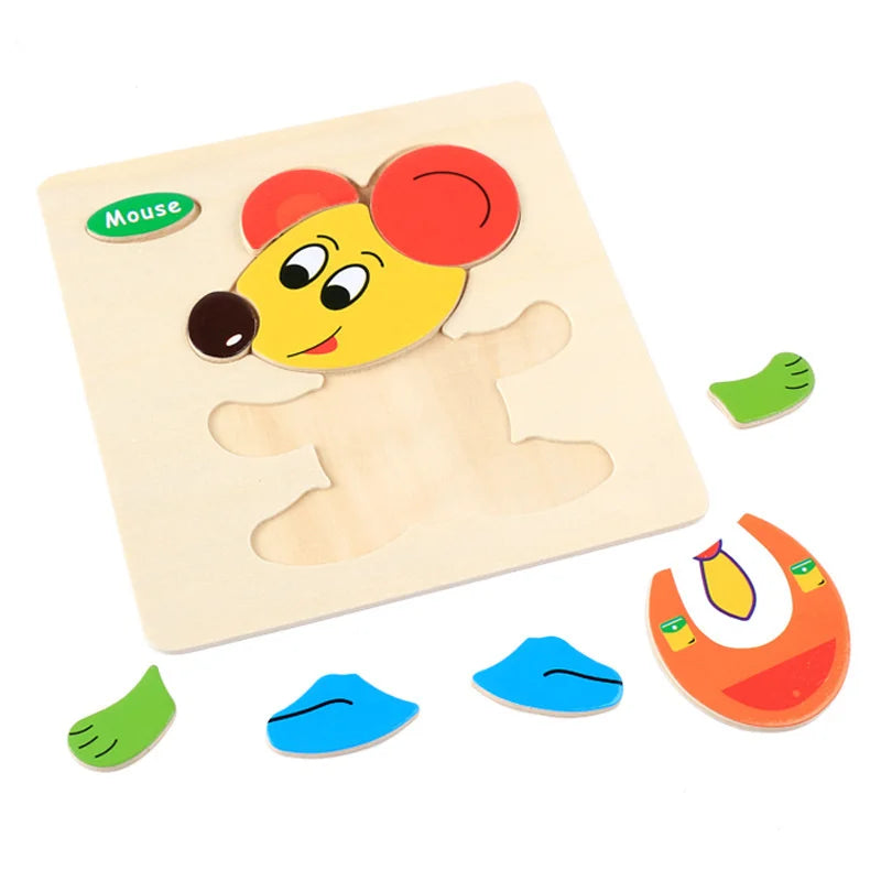 "JOUET" Jouets pour bébés : Puzzle 3D en bois, jeu éducatif pour enfants