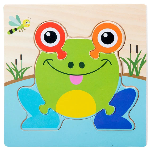 "JOUET" Jouets pour bébés : Puzzle 3D en bois, jeu éducatif pour enfants