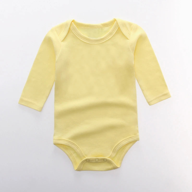 "COMBINAISON" Combinaison bébé unie garçon/fille à manches longues, 100 % coton, pour nouveau-né