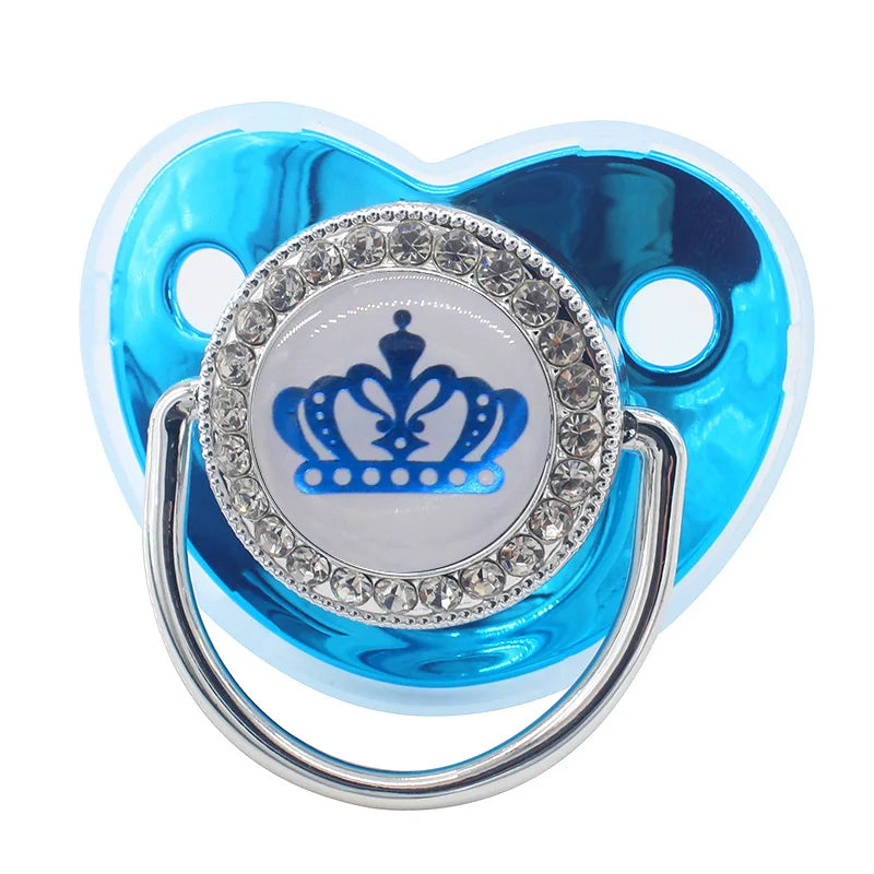 2023 New Baby Pacifier Rose Gold Bling Teether BPA Free Newborn Silicone Pacifier Baby Soother Nipple Dummy Baby Shower Gifts