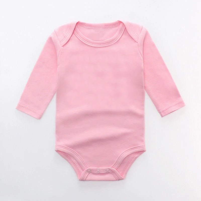 "COMBINAISON" Combinaison bébé unie garçon/fille à manches longues, 100 % coton, pour nouveau-né