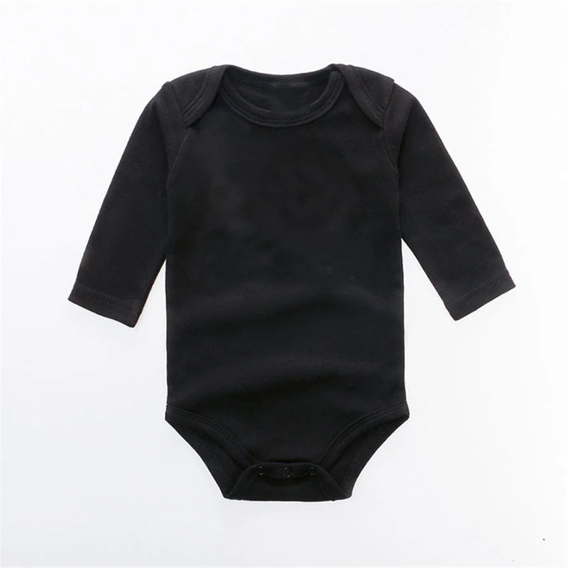 "COMBINAISON" Combinaison bébé unie garçon/fille à manches longues, 100 % coton, pour nouveau-né