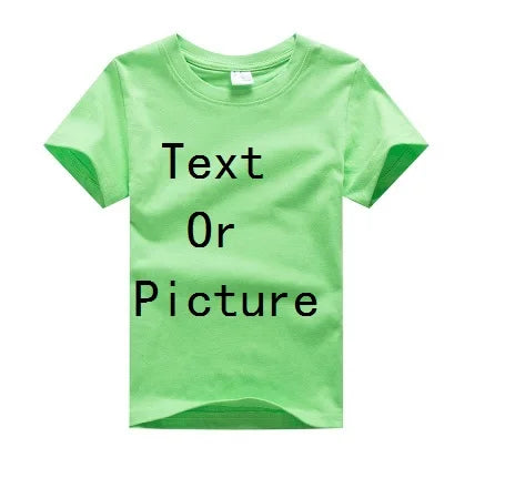 "VETEMENTS" T-shirt à Manches Courtes pour enfants, en Coton, Couleur Unie, Personnalisable avec Logo