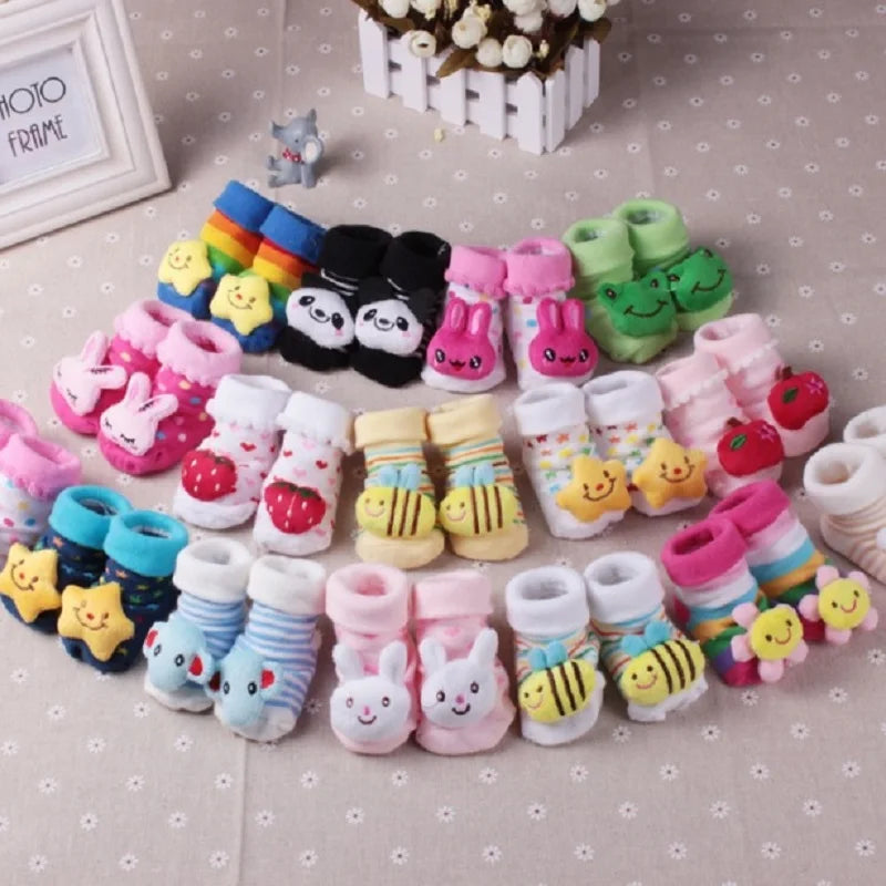 Newborn Socks 0-12month Baby Boy Sock for girls socks Infant Bebe Sock pantufa cotton anti-slip shoe