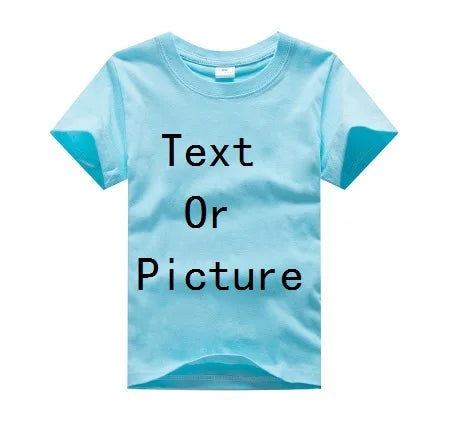 "VETEMENTS" T-shirt à Manches Courtes pour enfants, en Coton, Couleur Unie, Personnalisable avec Logo