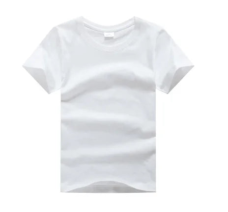 "VETEMENTS" T-shirt à Manches Courtes pour enfants, en Coton, Couleur Unie, Personnalisable avec Logo