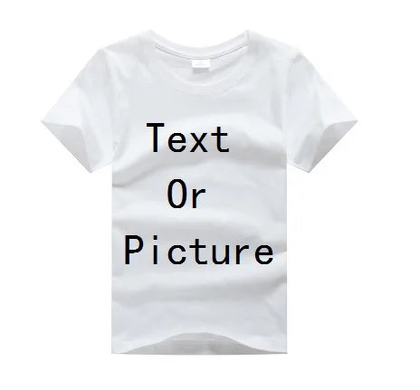 "VETEMENTS" T-shirt à Manches Courtes pour enfants, en Coton, Couleur Unie, Personnalisable avec Logo