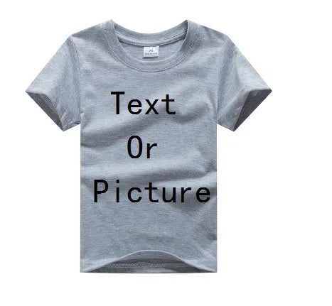"VETEMENTS" T-shirt à Manches Courtes pour enfants, en Coton, Couleur Unie, Personnalisable avec Logo