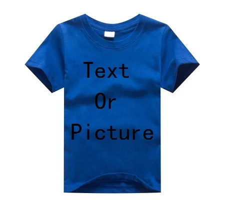 "VETEMENTS" T-shirt à Manches Courtes pour enfants, en Coton, Couleur Unie, Personnalisable avec Logo