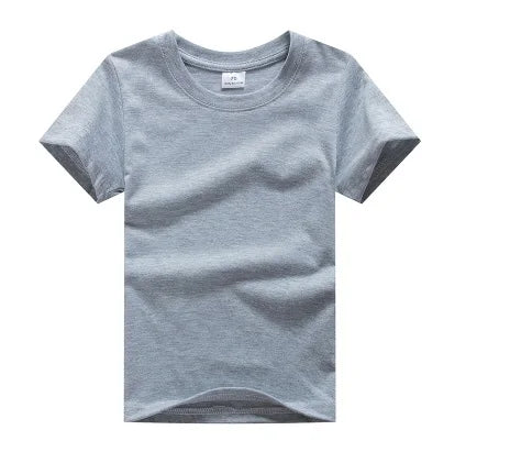 "VETEMENTS" T-shirt à Manches Courtes pour enfants, en Coton, Couleur Unie, Personnalisable avec Logo