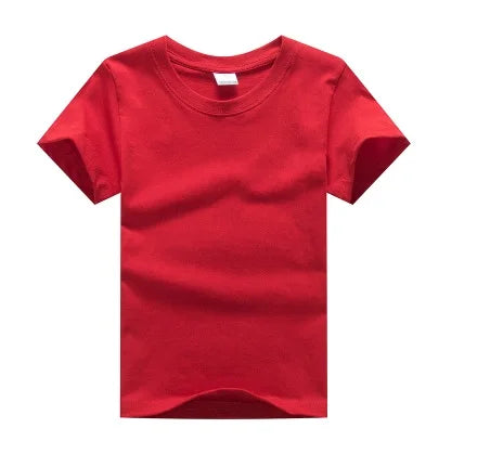 "VETEMENTS" T-shirt à Manches Courtes pour enfants, en Coton, Couleur Unie, Personnalisable avec Logo