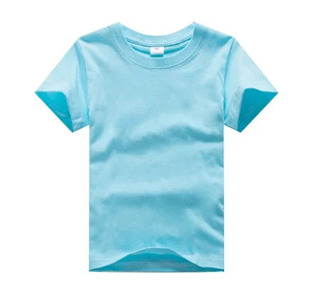 "VETEMENTS" T-shirt à Manches Courtes pour enfants, en Coton, Couleur Unie, Personnalisable avec Logo