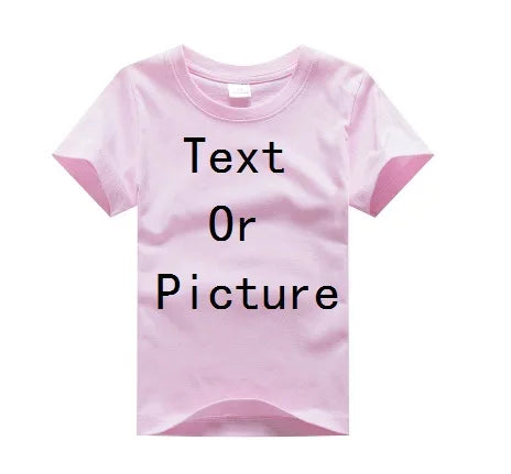 "VETEMENTS" T-shirt à Manches Courtes pour enfants, en Coton, Couleur Unie, Personnalisable avec Logo
