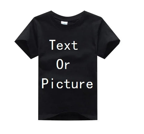 "VETEMENTS" T-shirt à Manches Courtes pour enfants, en Coton, Couleur Unie, Personnalisable avec Logo