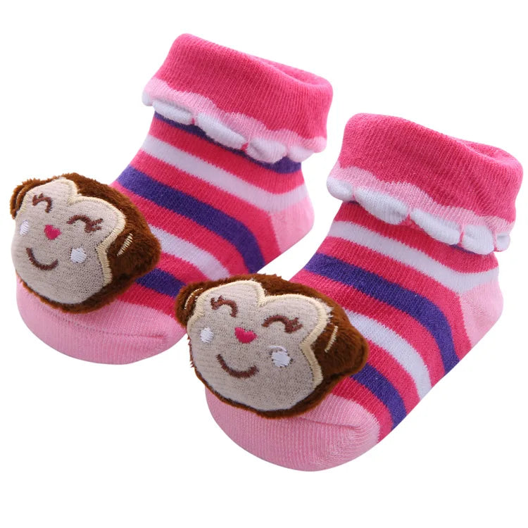 Newborn Socks 0-12month Baby Boy Sock for girls socks Infant Bebe Sock pantufa cotton anti-slip shoe