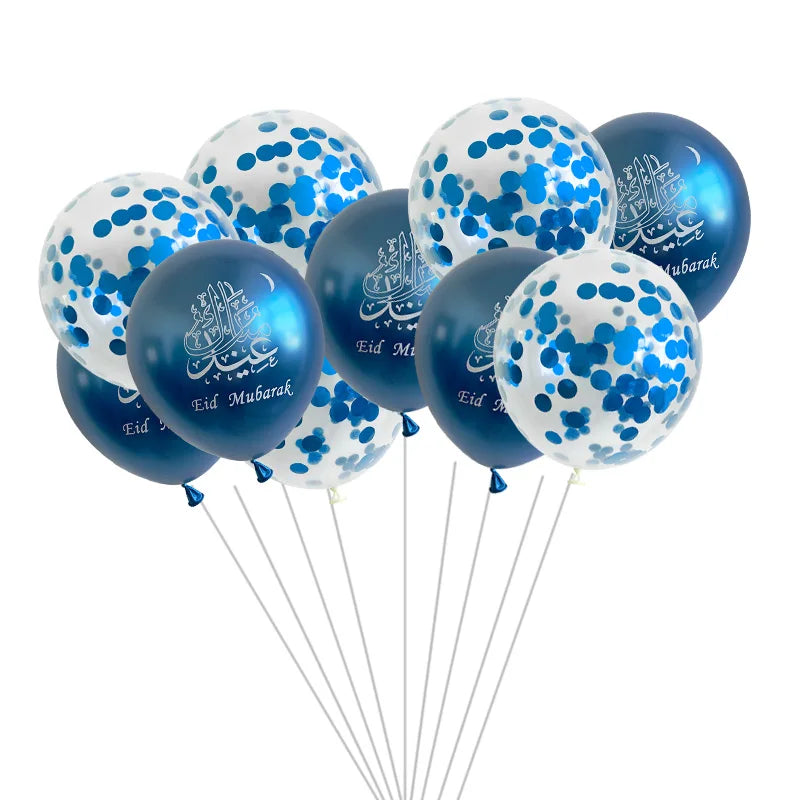 "SPECIAL RAMADAN" 10 pièces Eid Mubarak ballons en Latex ballons Ramadan Kareem décoration Ramadan Mubarak musulman islamique Festival fête bricolage décorations