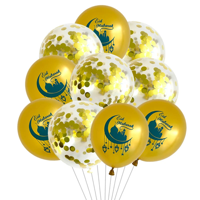 "SPECIAL RAMADAN" 10 pièces Eid Mubarak ballons en Latex ballons Ramadan Kareem décoration Ramadan Mubarak musulman islamique Festival fête bricolage décorations