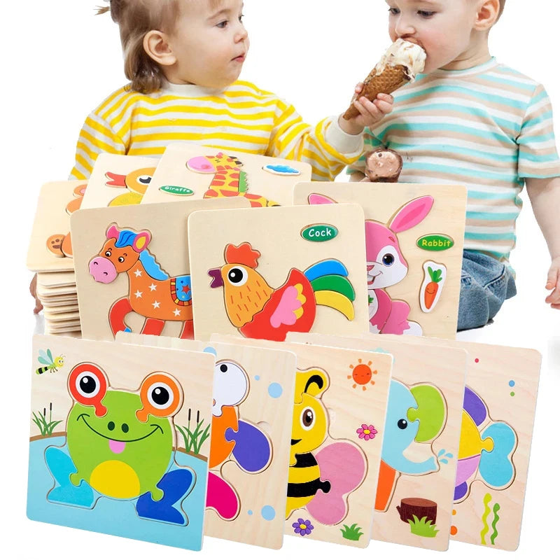 "JOUET" Jouets pour bébés : Puzzle 3D en bois, jeu éducatif pour enfants